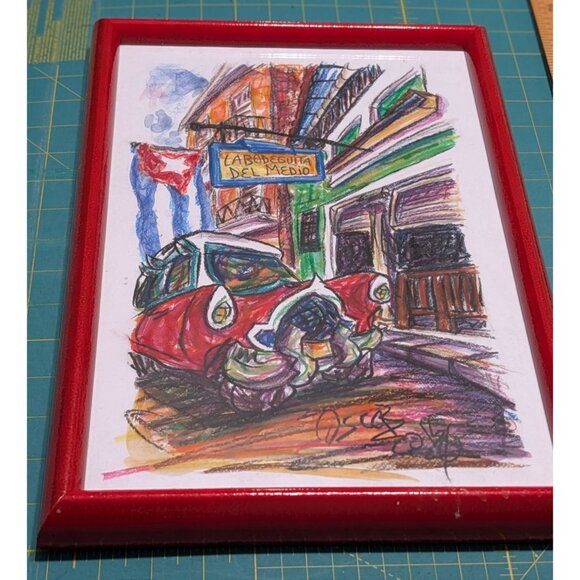 Framed Art by Oscar Caballero Titled La Bodeguita Del Medio Havana Cuba 2015 - Picture 5 of 14